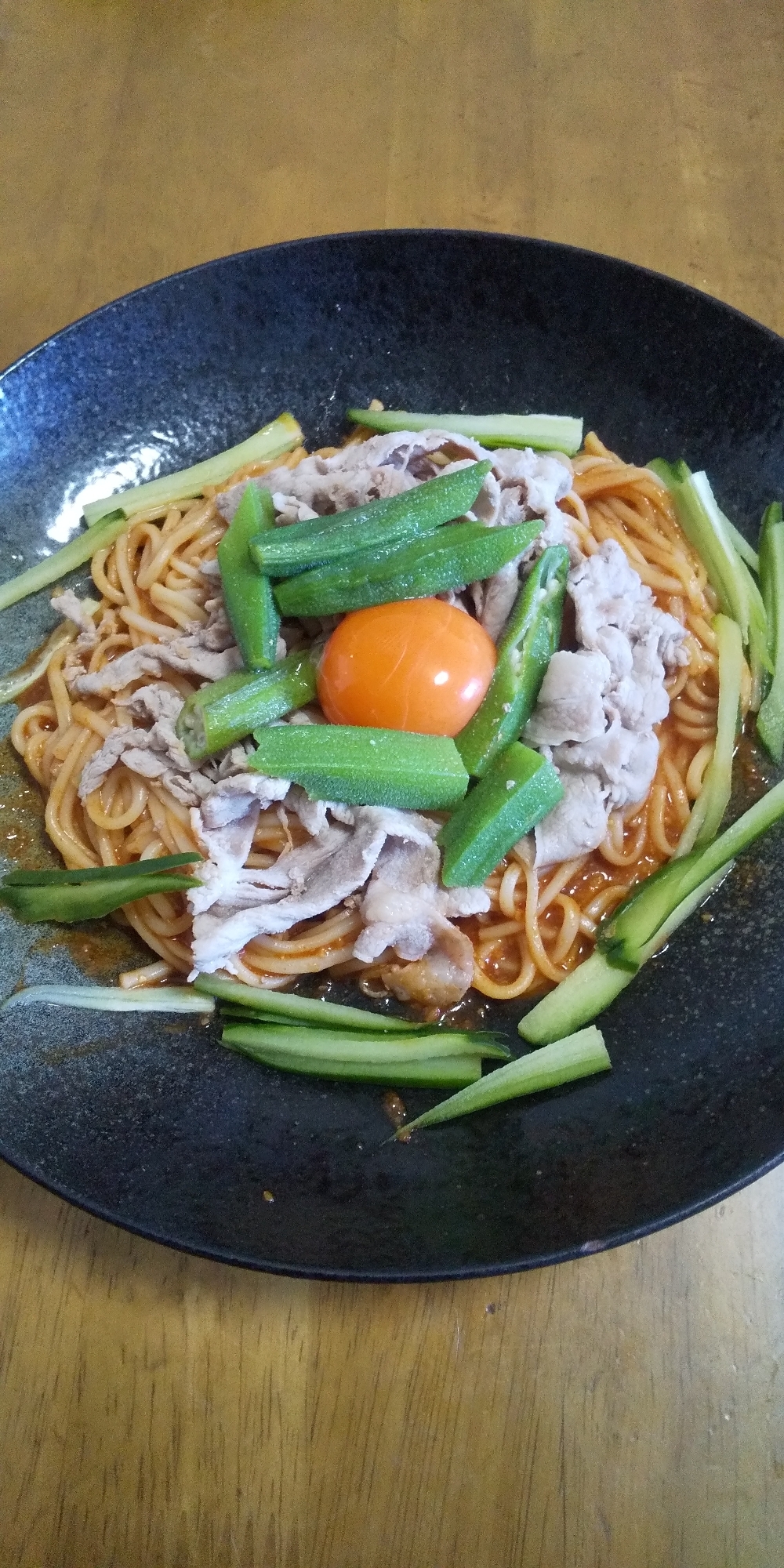 そうめんで！ピリ辛ビビン麺風