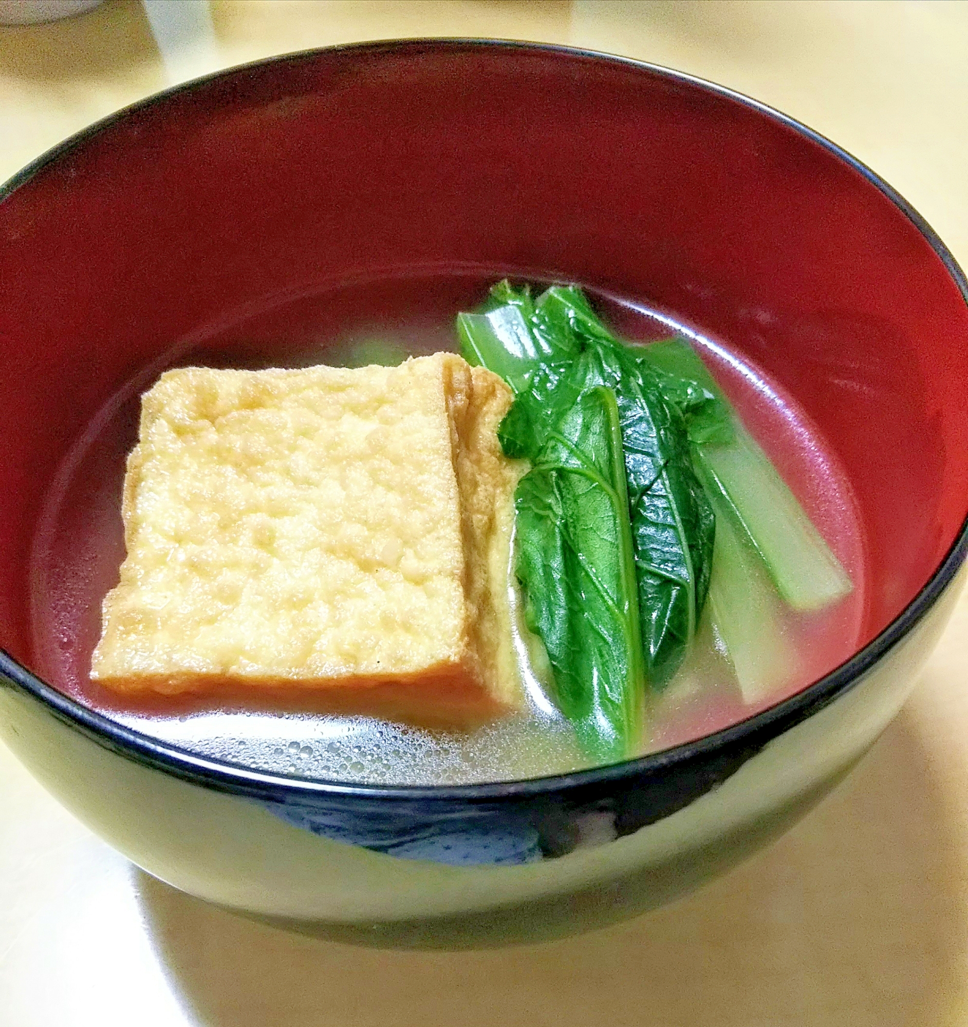 厚揚げと小松菜の煮物