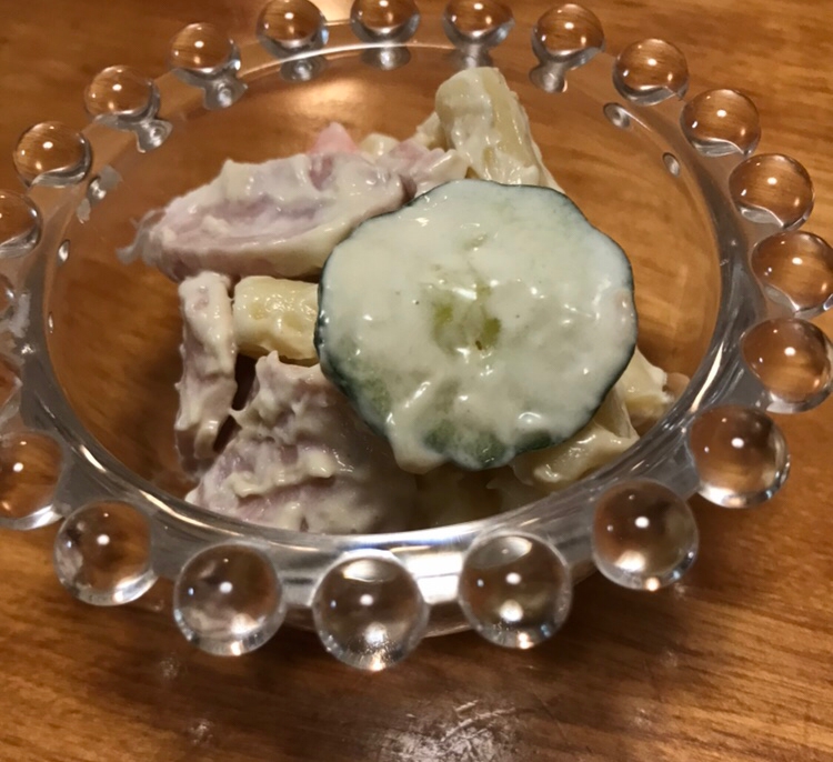 柚子胡椒マヨで魚ニソのマカロニサラダ