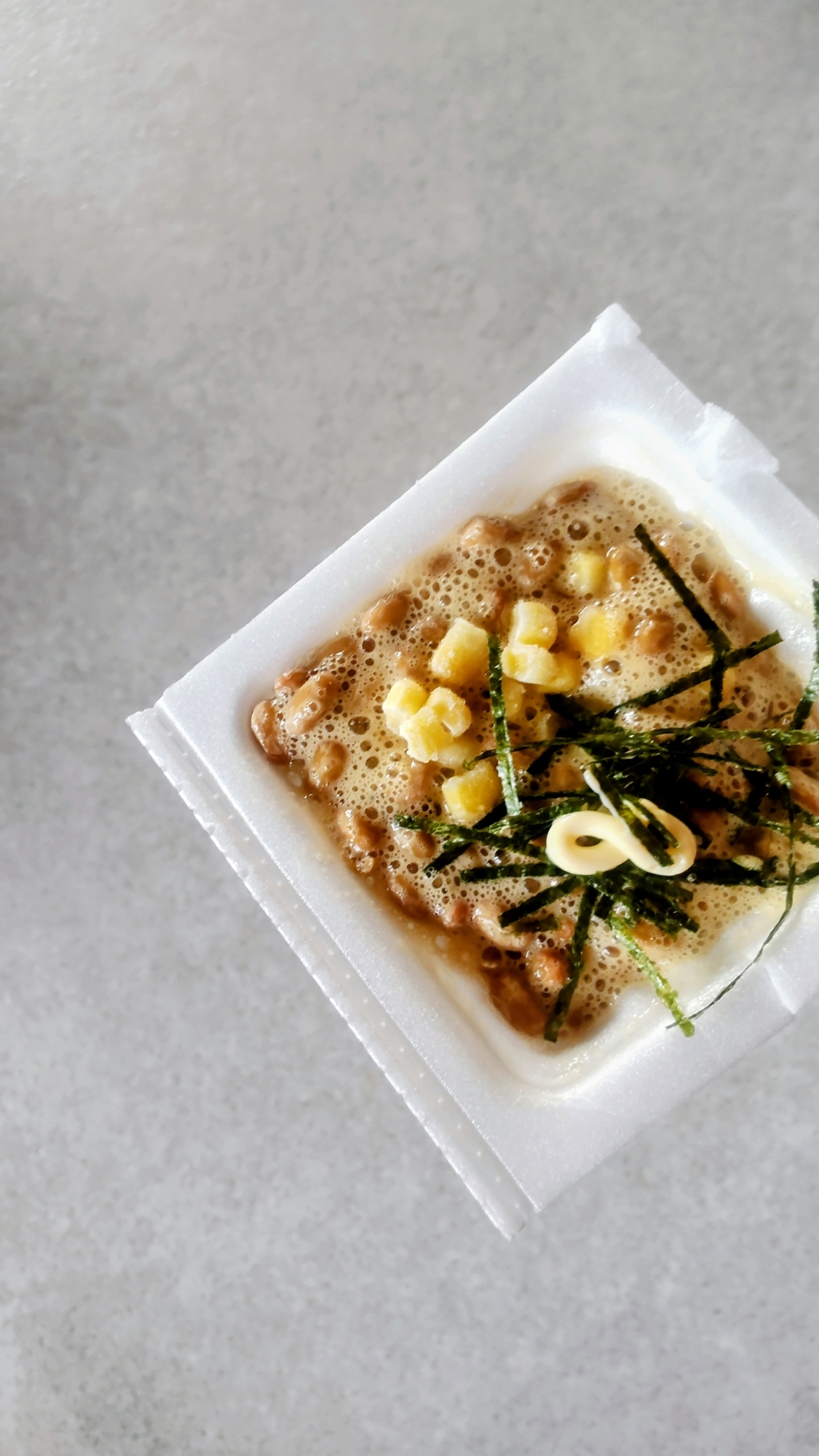 コーン海苔マヨ納豆