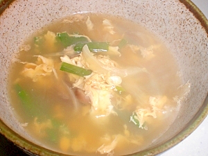 ニラ玉中華スープ