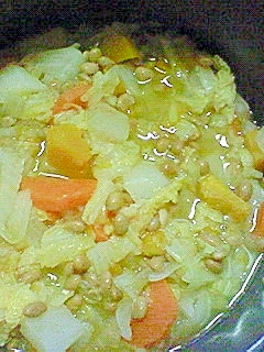 離乳食◎白菜とかぶの納豆甘煮