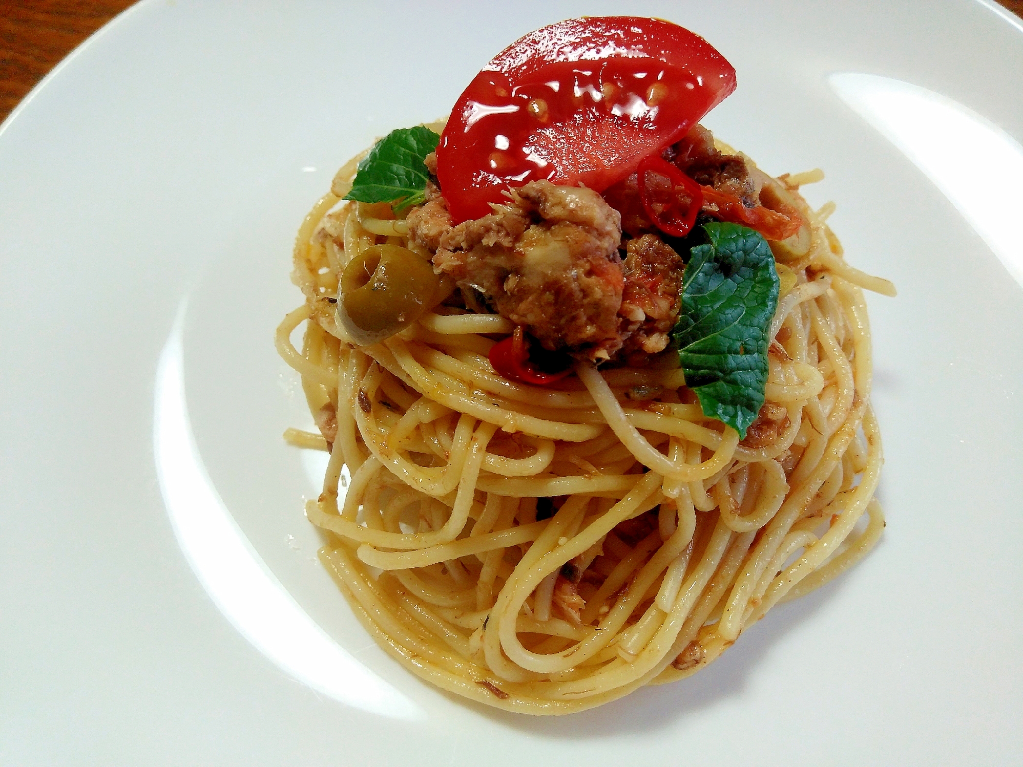 鯖缶でお洒落なパスタ♪
