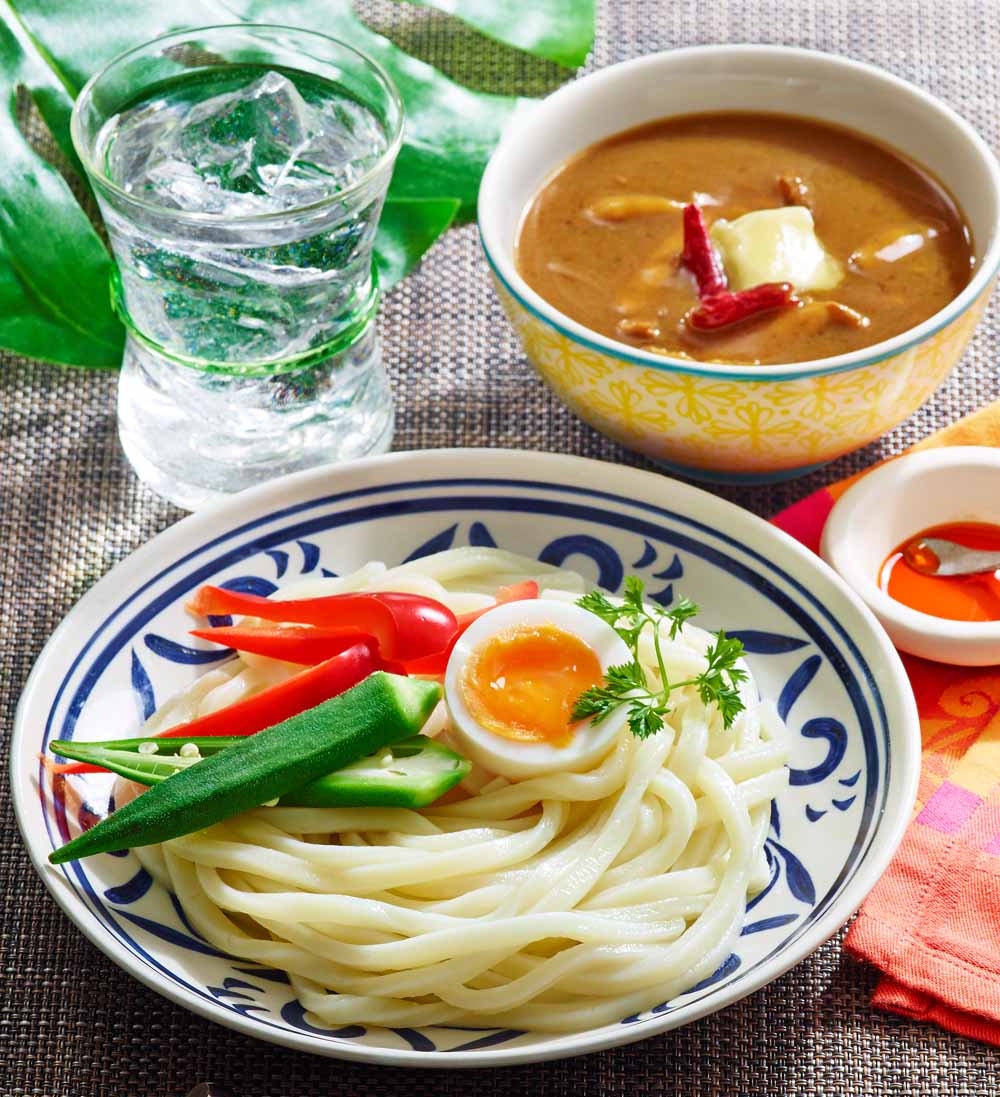 バターチキンカレーのつけうどん