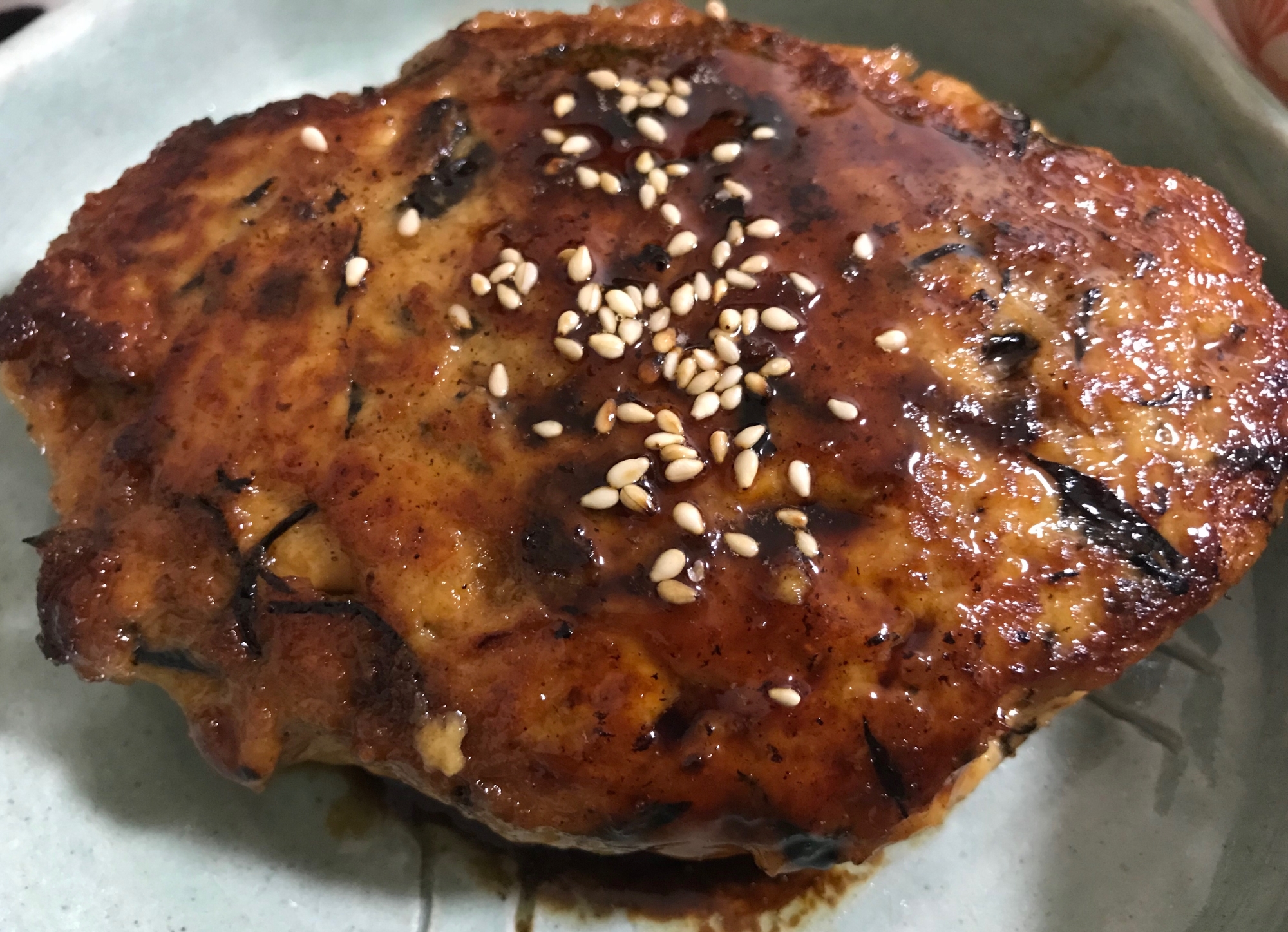 ひじき煮リメイク豆腐照り焼きハンバーグ