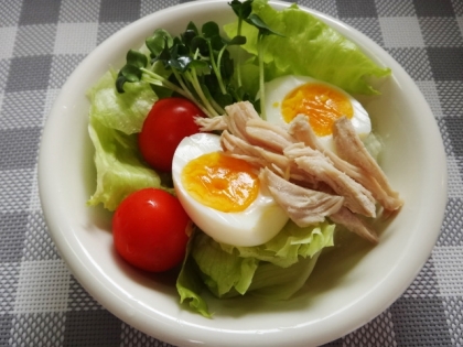 卵とチキンのサラダ