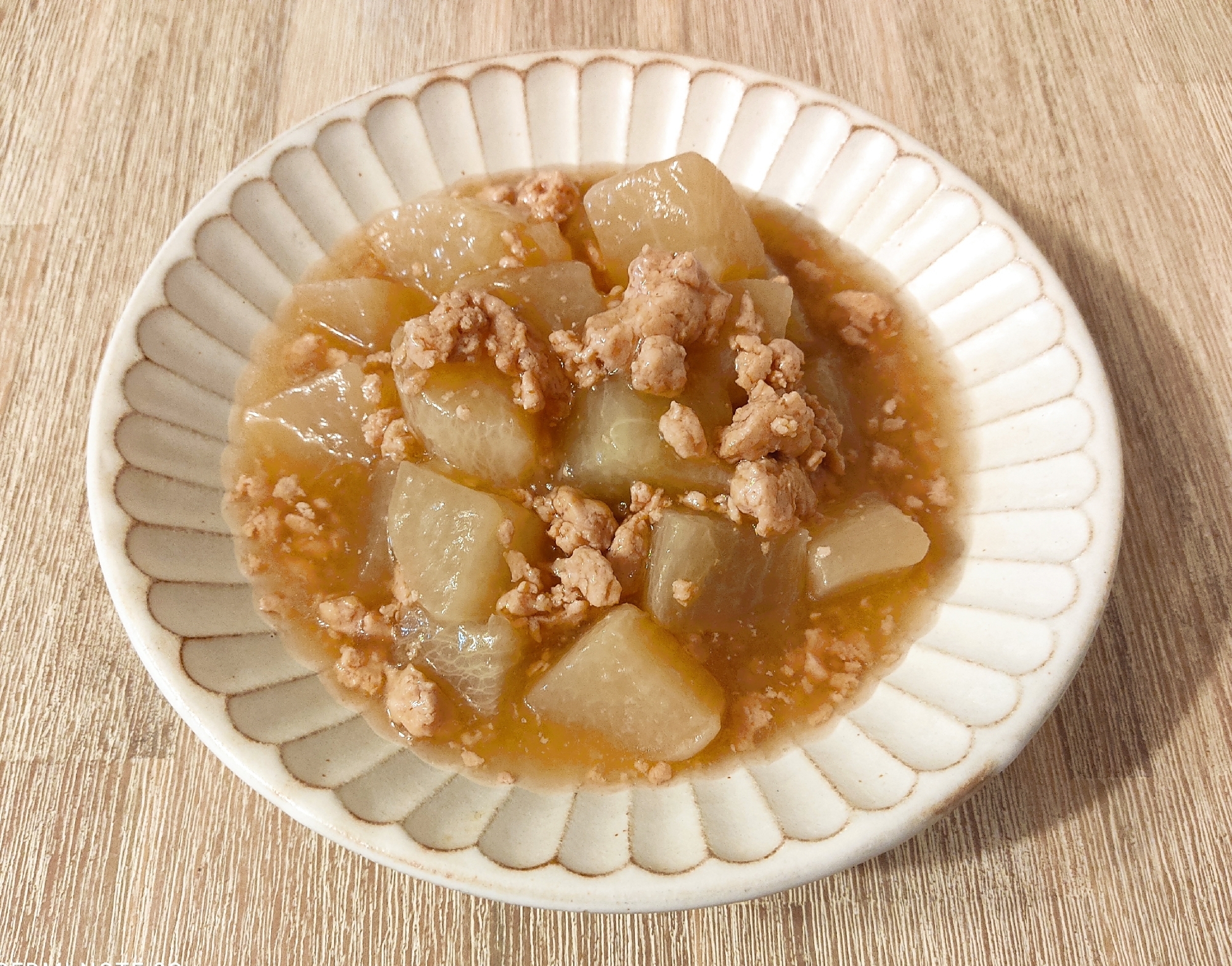 めんつゆで簡単☆大根と鶏ひき肉のとろとろ煮