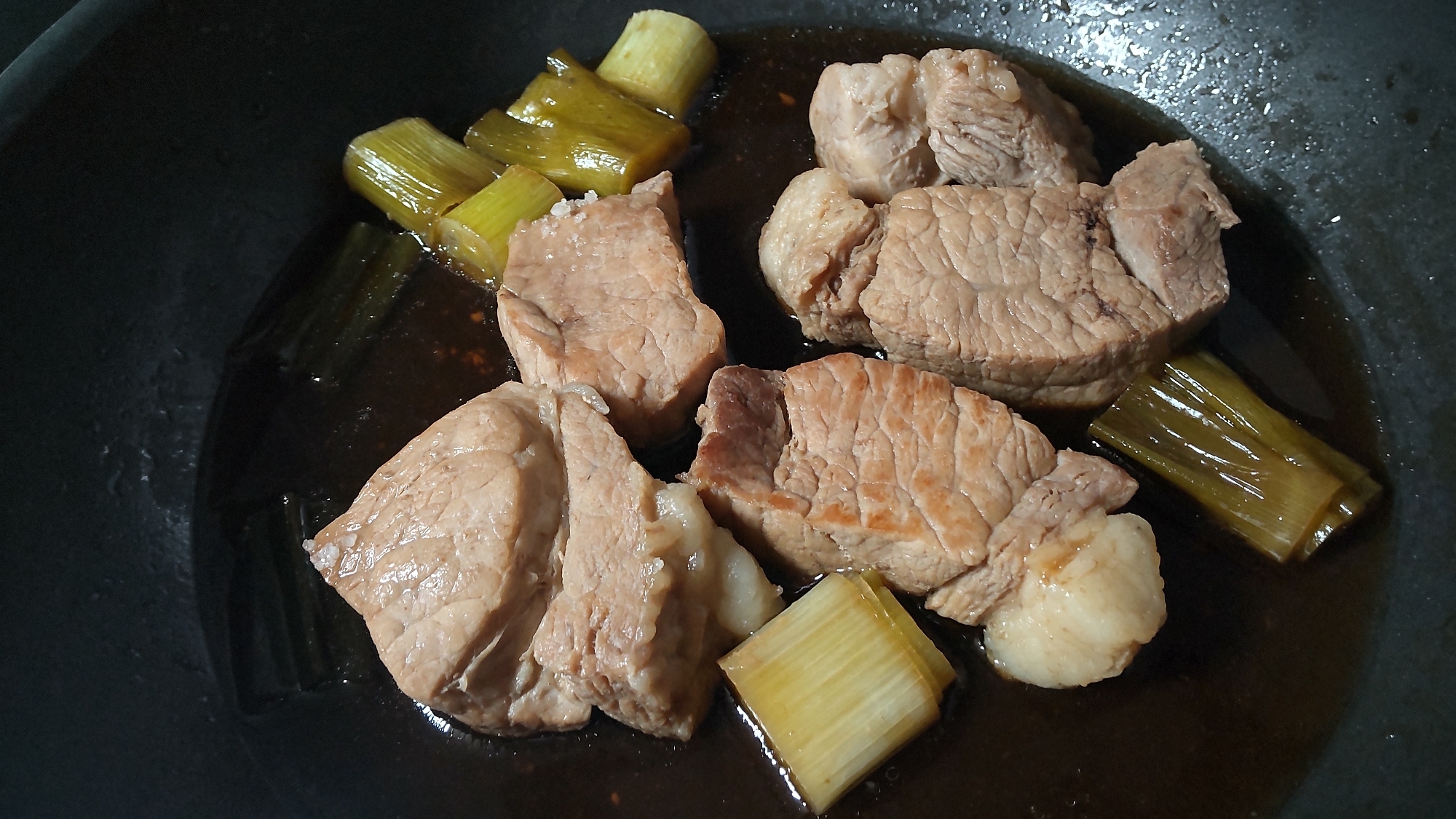 メープルシロップ使用、フライパンで作る角煮