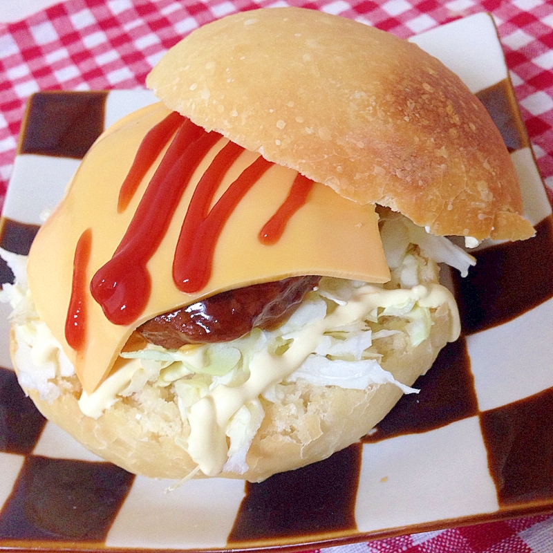 照り焼きチキンのチーズバーガー♡