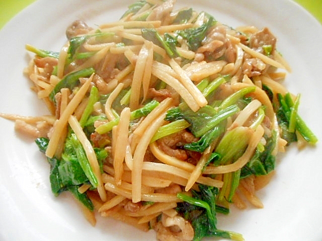 細切り筍とほうれん草豚肉の中華炒め レシピ 作り方 By Mint74 楽天レシピ 細切り筍とほうれん草豚肉の中華炒め レシピ 作り方 By Mint74 楽天レシピ