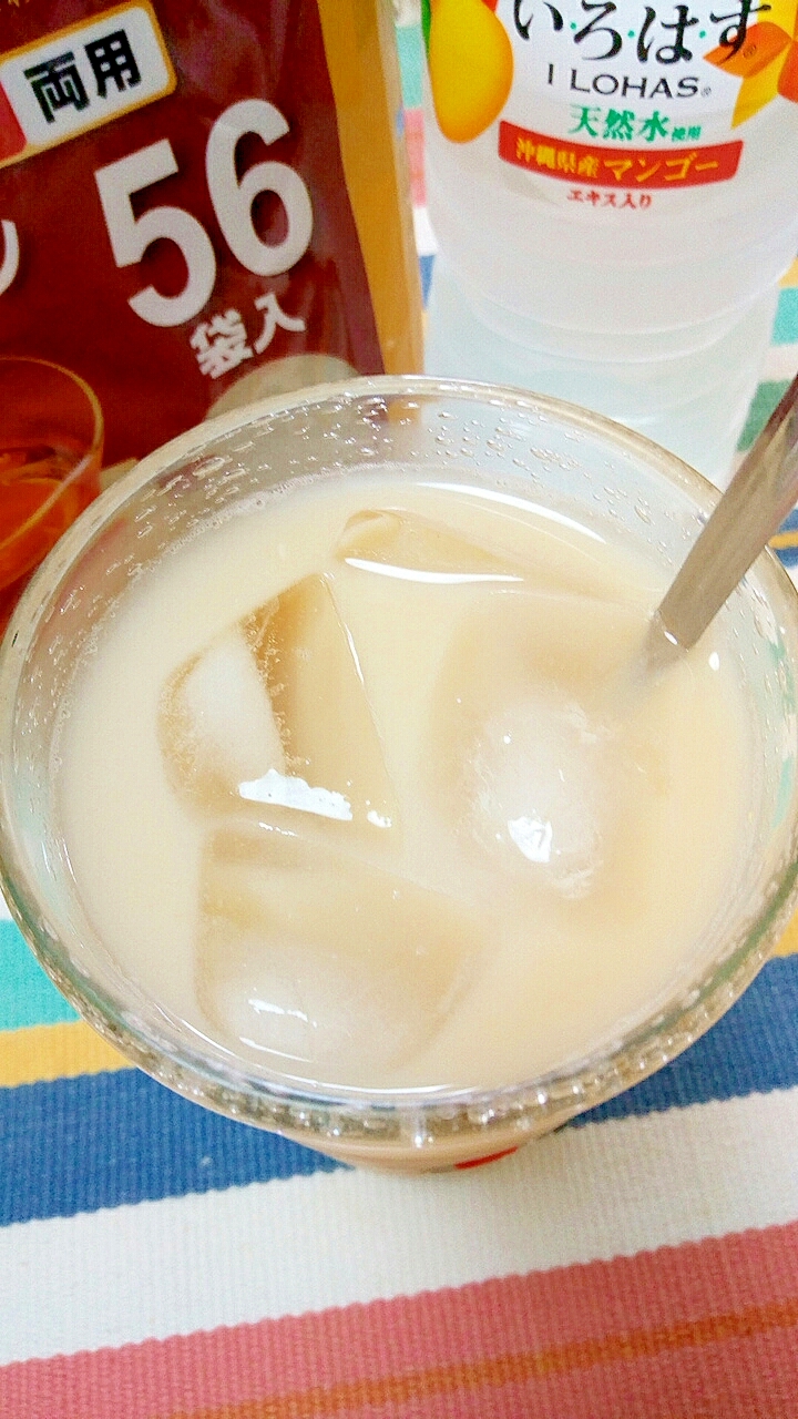 アイス☆マンゴーミルク麦茶♪