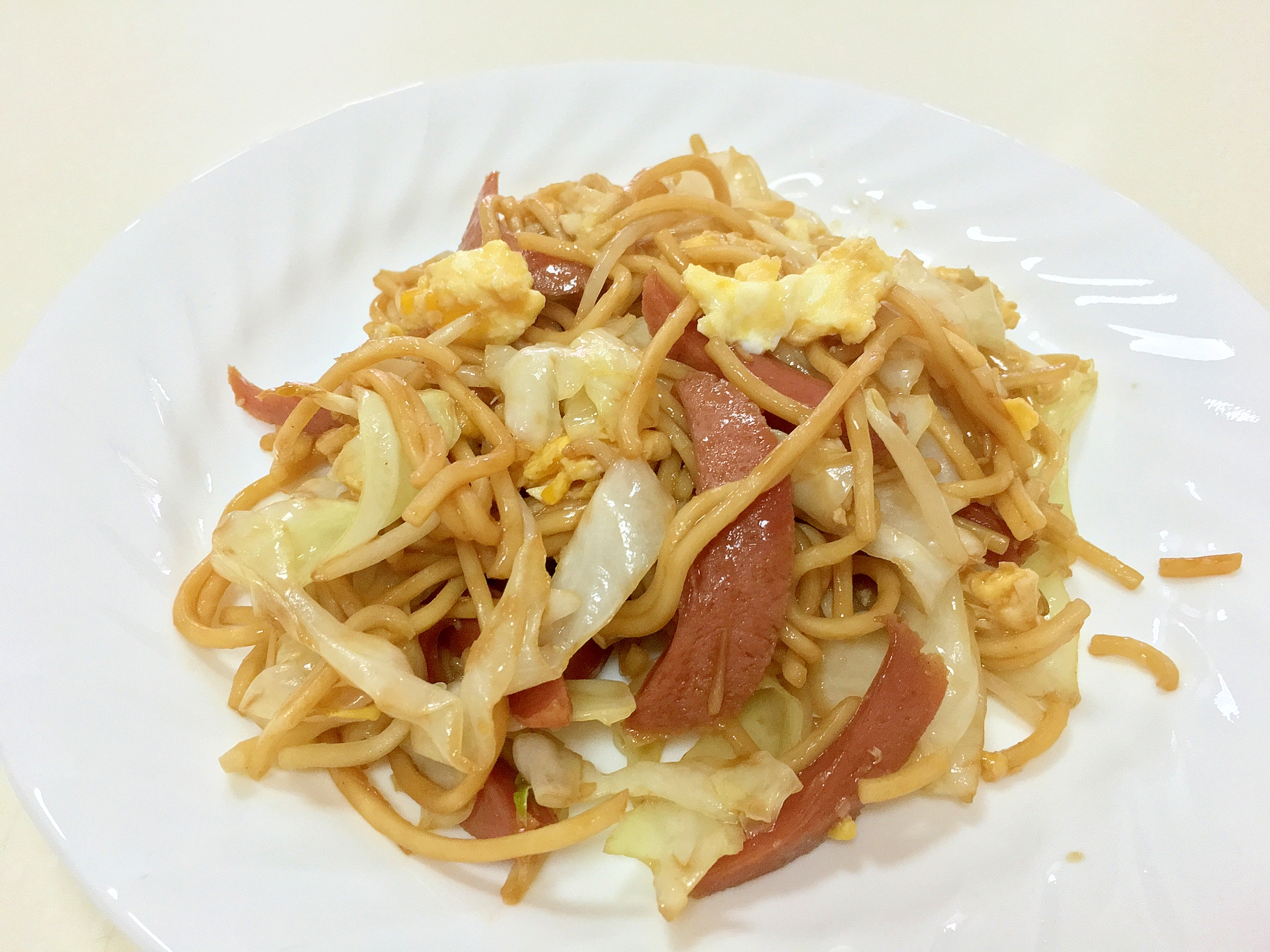 野菜とウインナーで焼きそば