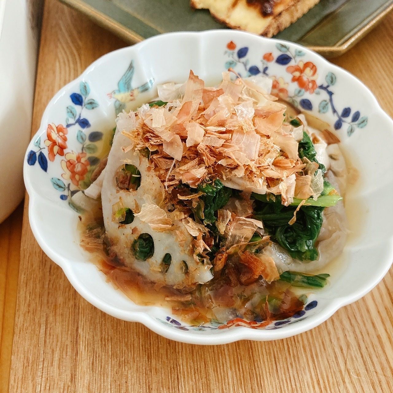 お野菜おかず★れんこんと春菊の煮びたし