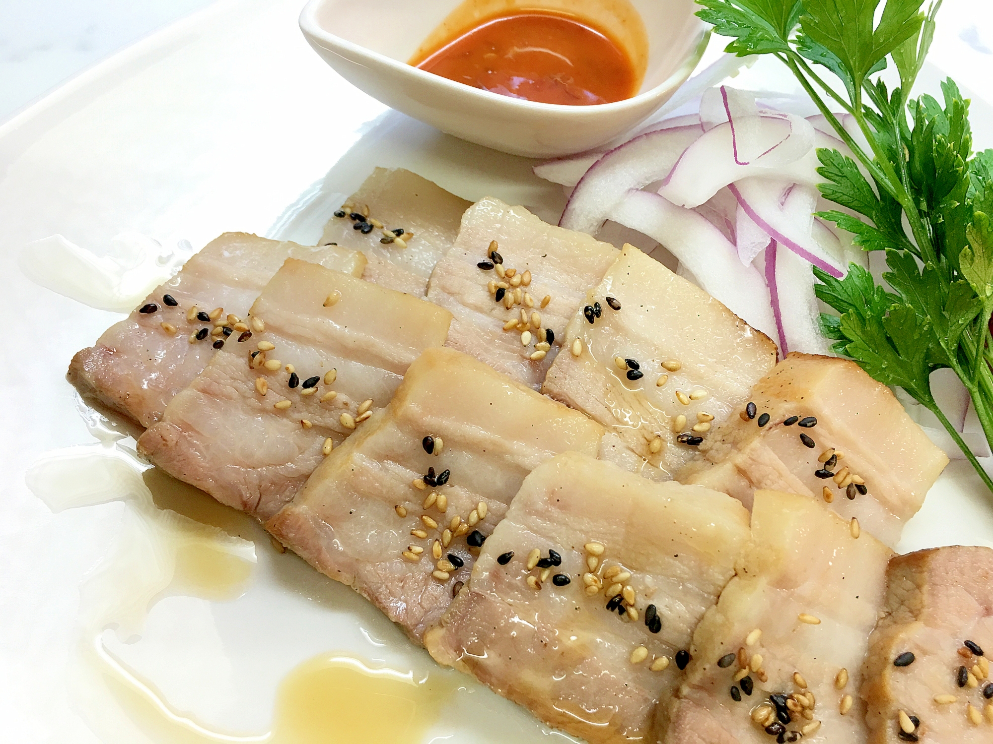 炊飯ジャーで!しっとり柔らか!豚肉のポッサム♪