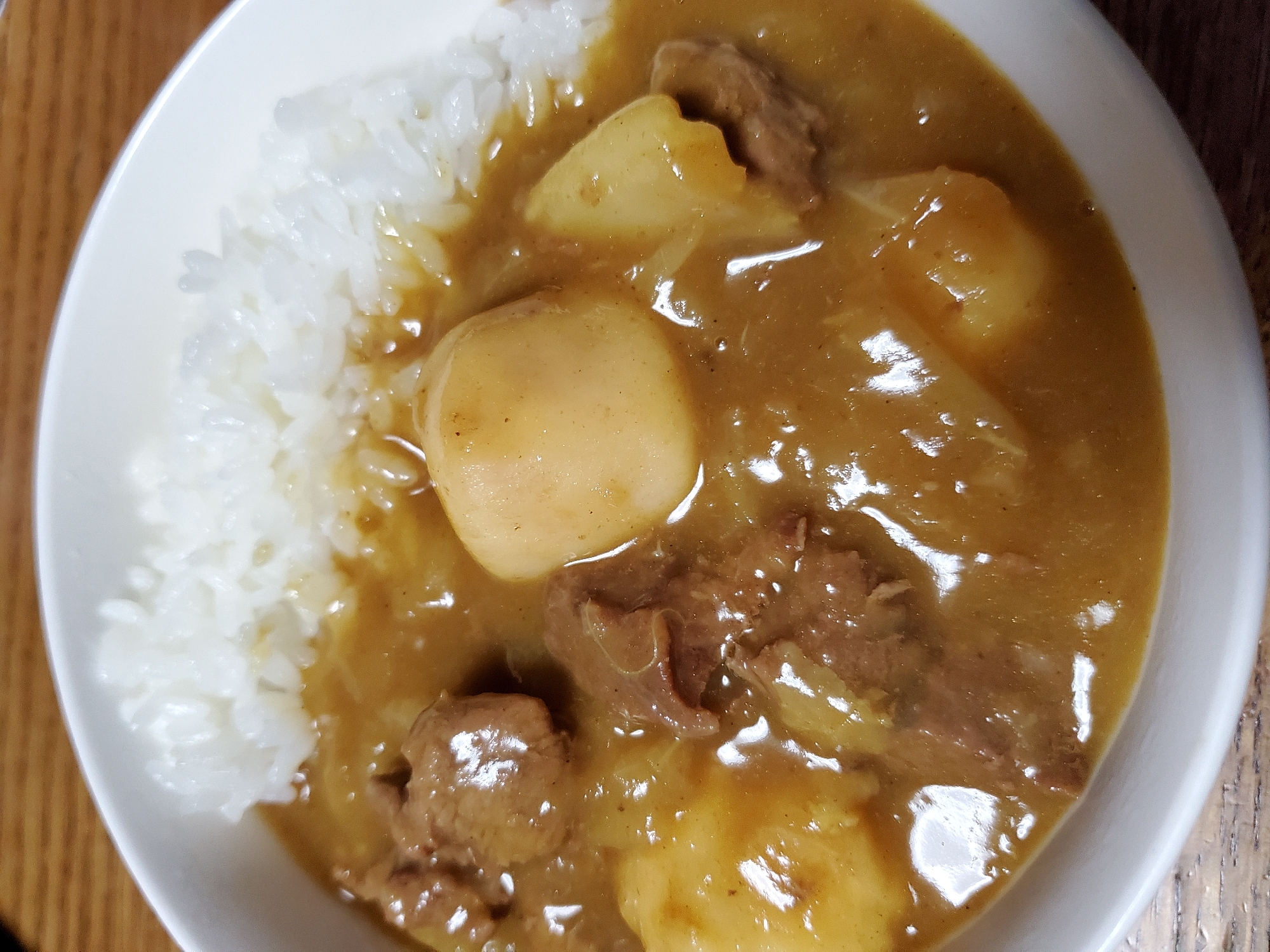 里芋とキャベツの牛肉カレー