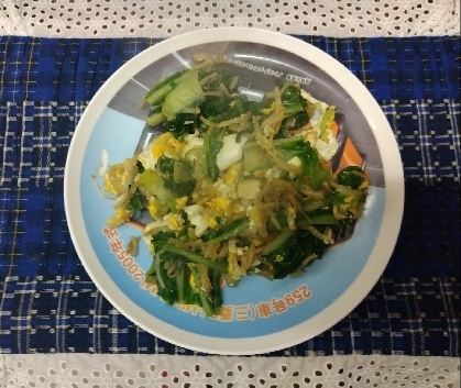 ちりめんじゃこ＆あさりの海鮮卵とじ