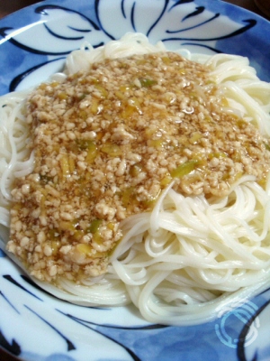 鶏そぼろそうめん