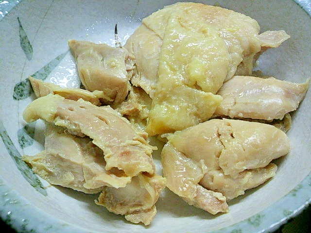 圧力鍋で　茹で鶏