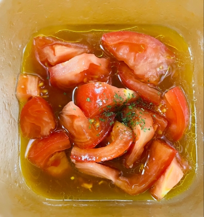 シンプル簡単☆トマトのオリーブオイル漬け