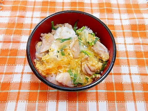 白だしで親子丼