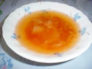 超簡単　ピリ辛　コンソメキムチスープ