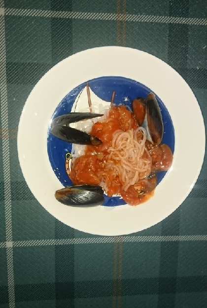 ムール貝のトマトパスタ