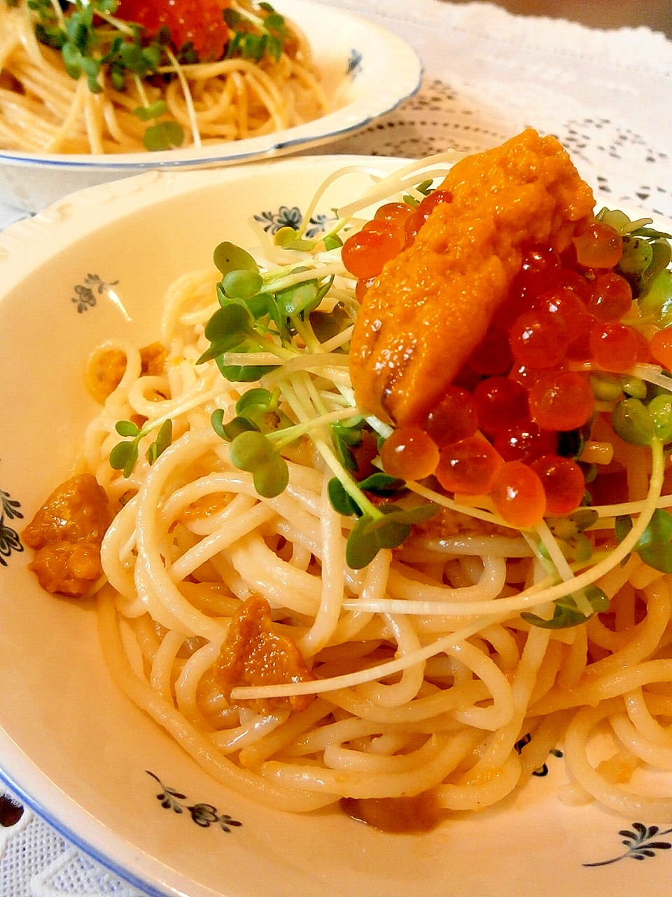 ちょっと贅沢に！粒ウニといくらの和風パスタ☆