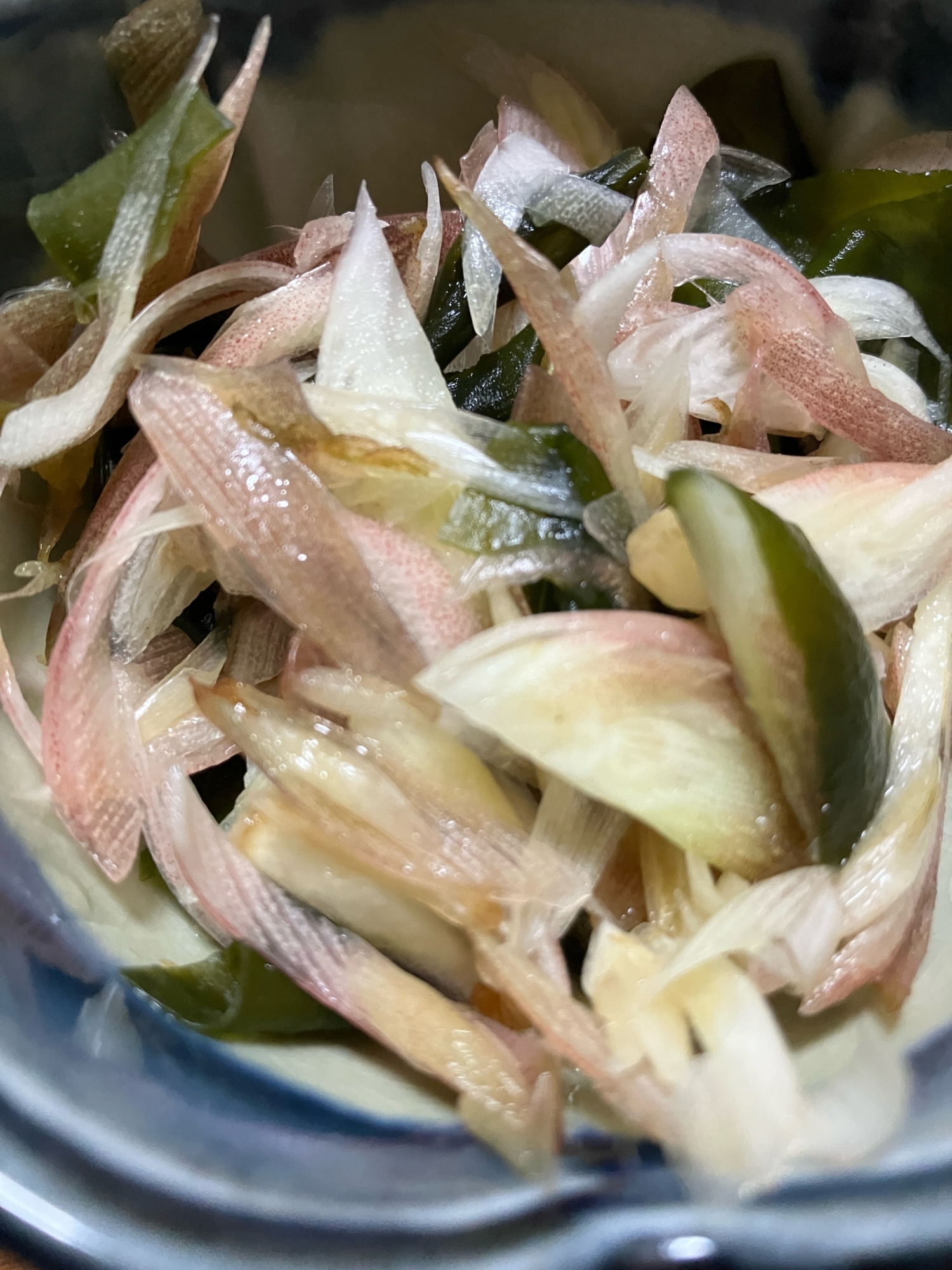 茗荷ときゅうりとわかめの簡単酢の物