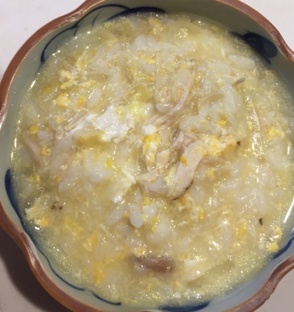 鍋の〆に卵雑炊