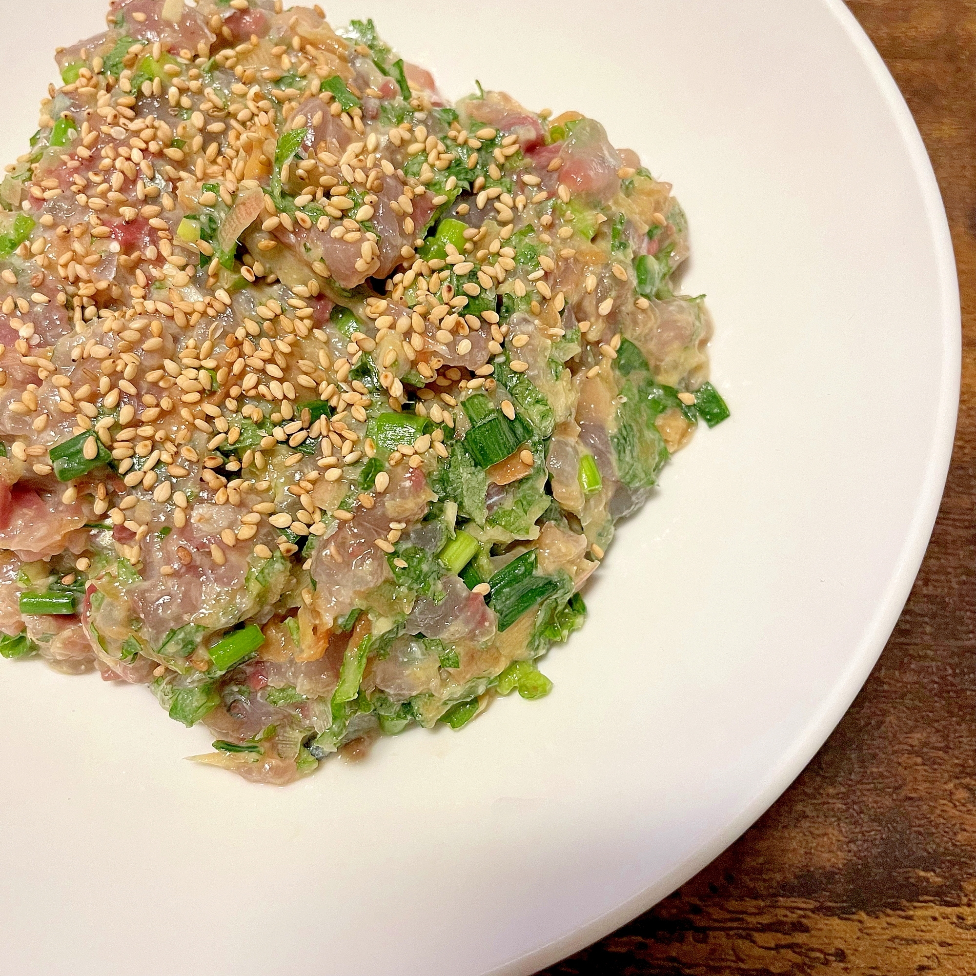 我が家のなめろう★梅風味