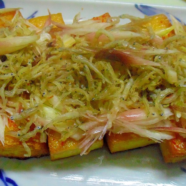 厚揚げのめんつゆ焼き しらす みょうが載せ レシピ 作り方 By Chaachan6066 楽天レシピ 厚揚げのめんつゆ焼き しらす みょうが載せ レシピ 作り方 By Chaachan6066 楽天レシピ
