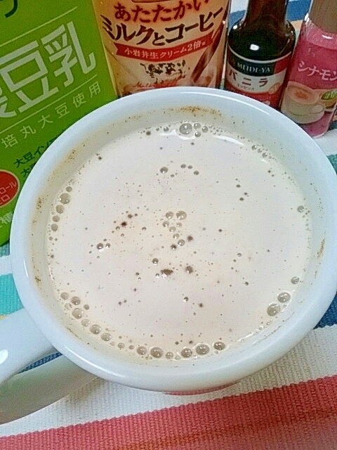 ホッと☆酒粕入りシナモンバニラソイカフェオレ♪