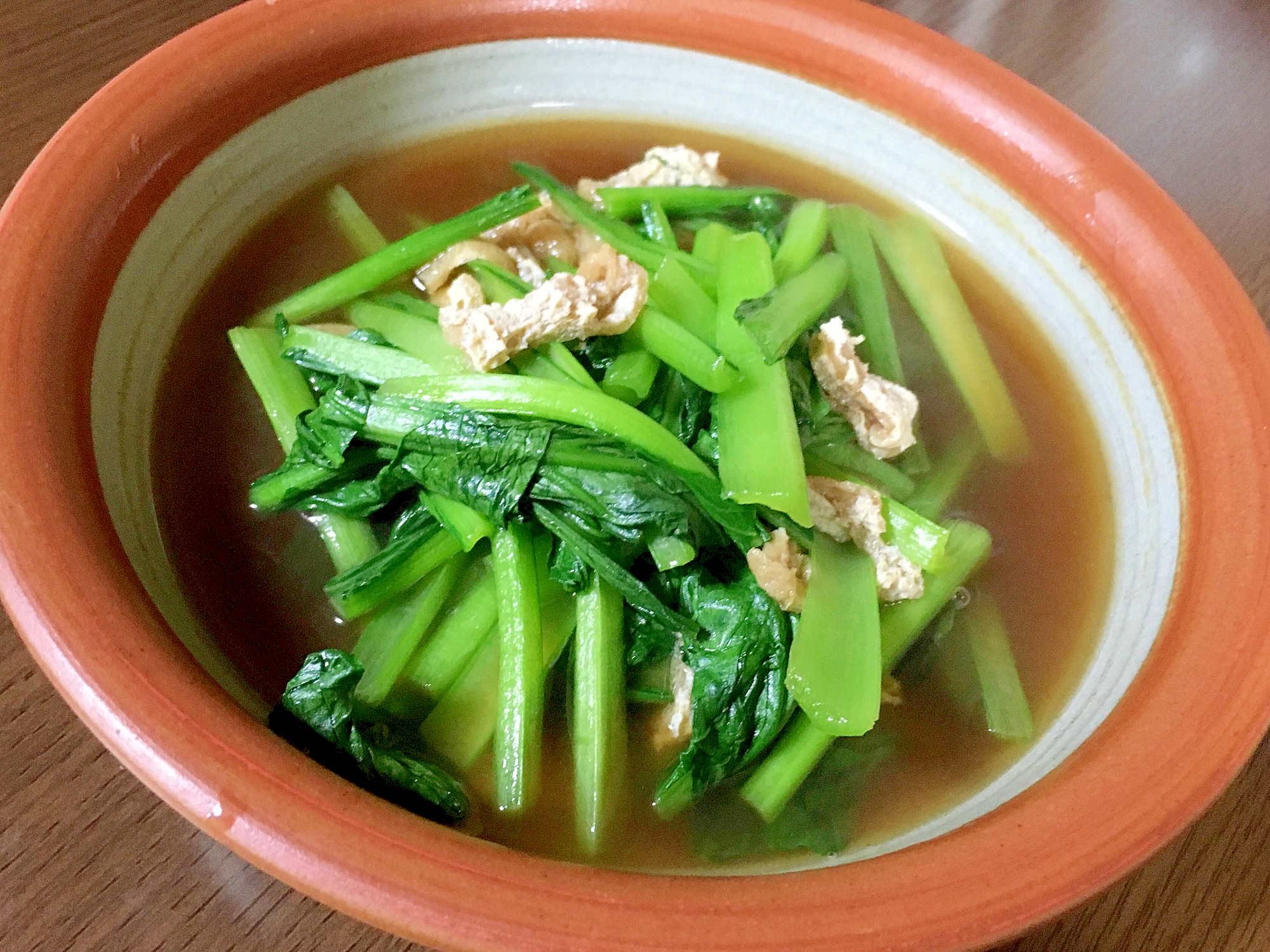 小松菜と油揚げの煮物