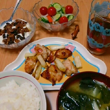 ♡やわらか鶏肉とネギの塩麹焼き♡