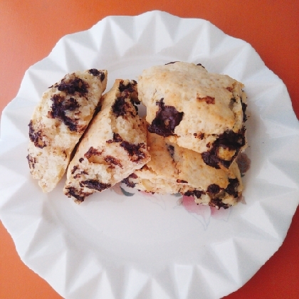 魚焼きグリルで作るチョコスコーン