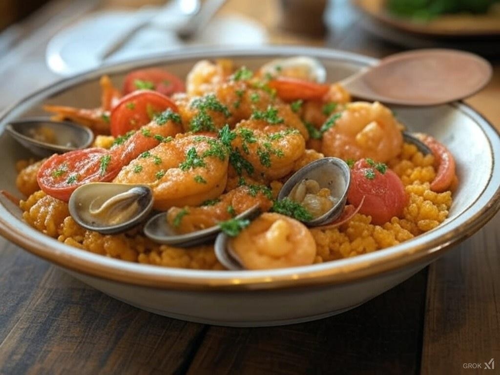 完熟がポイント海老とトマトとハマグリのパエリア レシピ・作り方 by