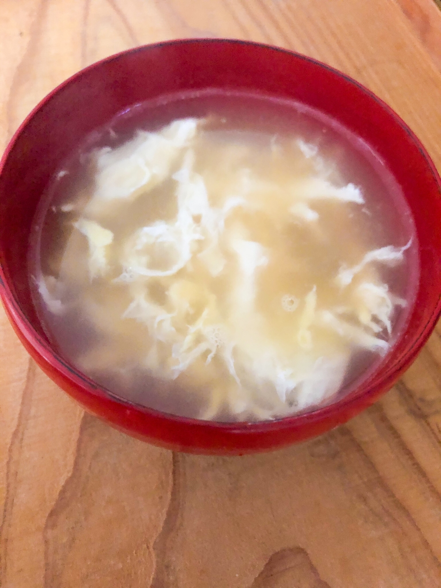 鶏がらスープの素で簡単かき玉スープ