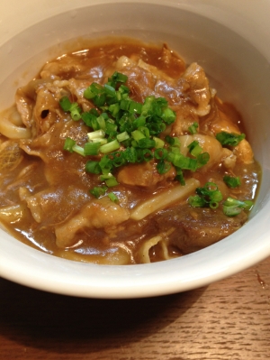 和風豚バラのカレーうどん