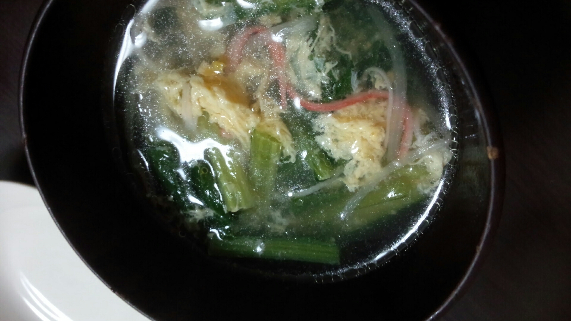 カニカマと小松菜のスープ