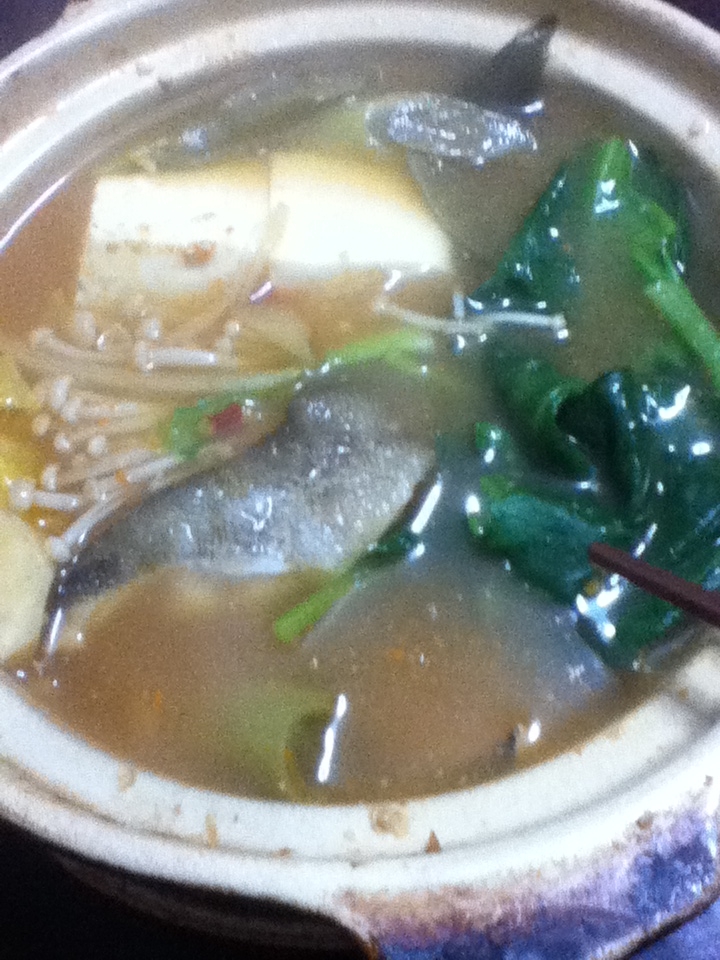 タラの味噌生姜鍋