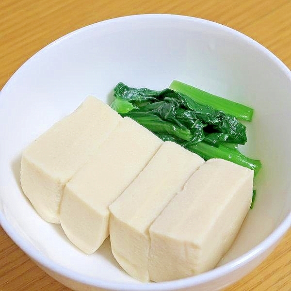高野豆腐と小松菜の白だし煮★減塩・低カリウム志向
