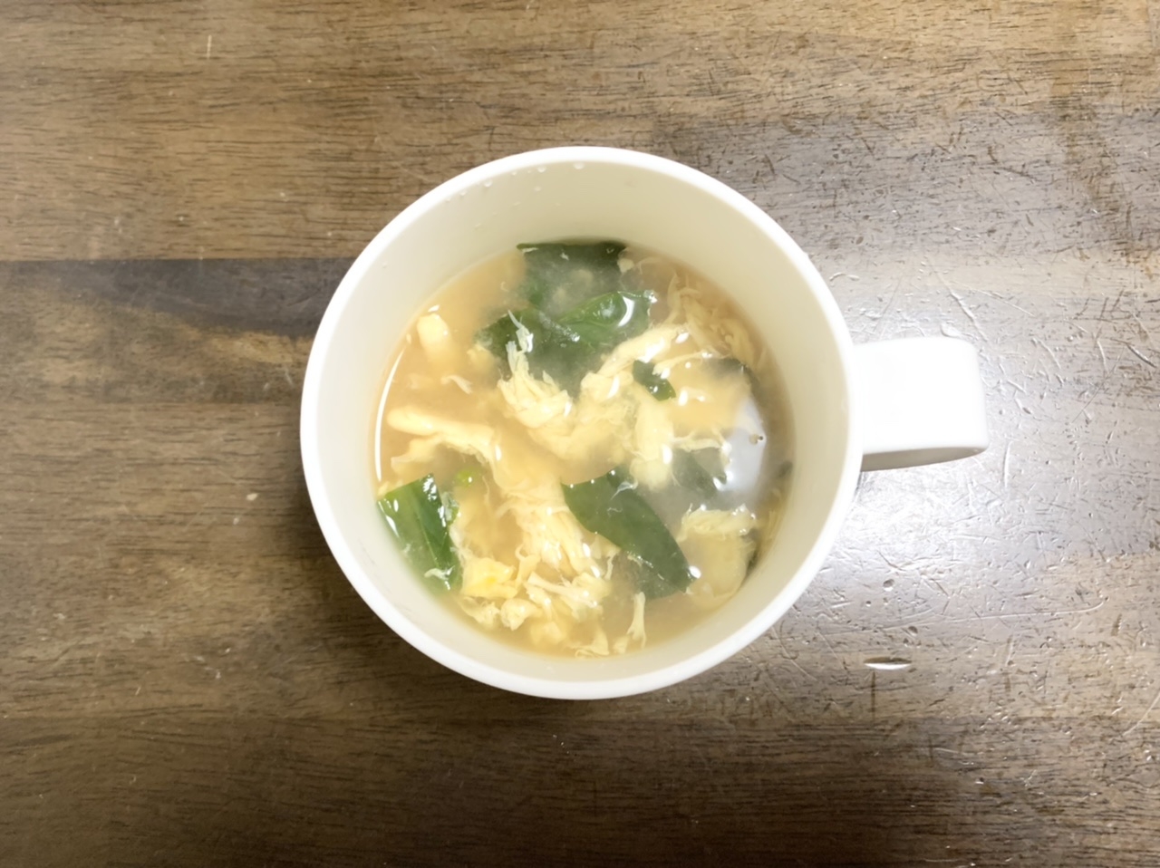 味噌汁レシピ　ほうれん草と卵の味噌汁