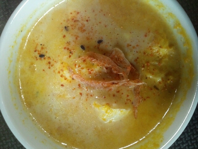マグレシピ　かぼちゃ豆腐スープご飯