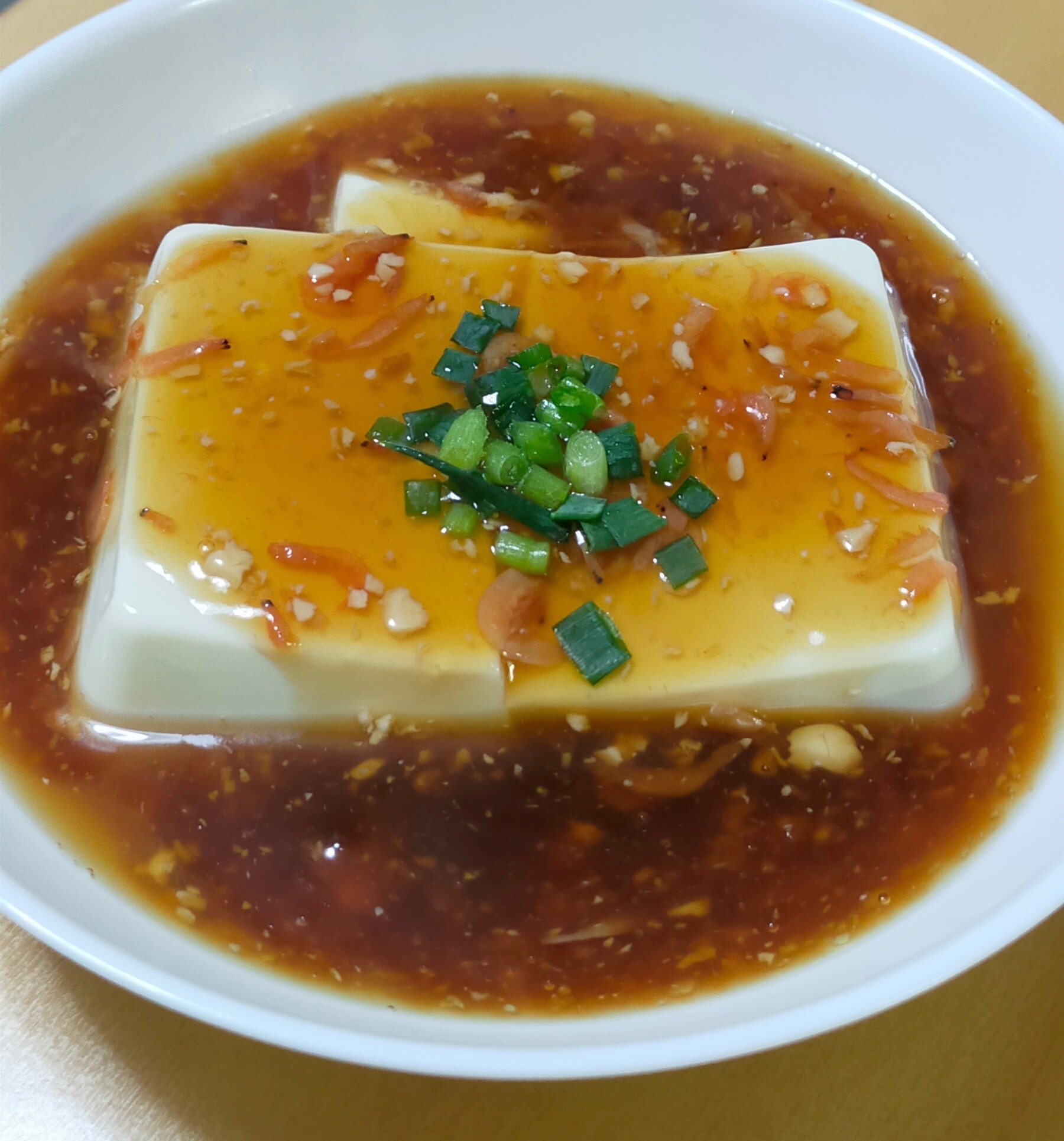 豆腐の桜えびあんかけ