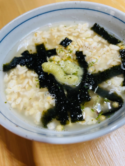 レンジで簡単♪オートミールでお茶漬け