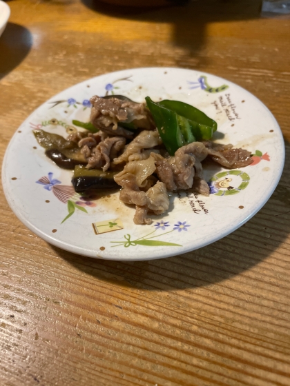 なすとピーマンと豚肉のスタミナ炒め