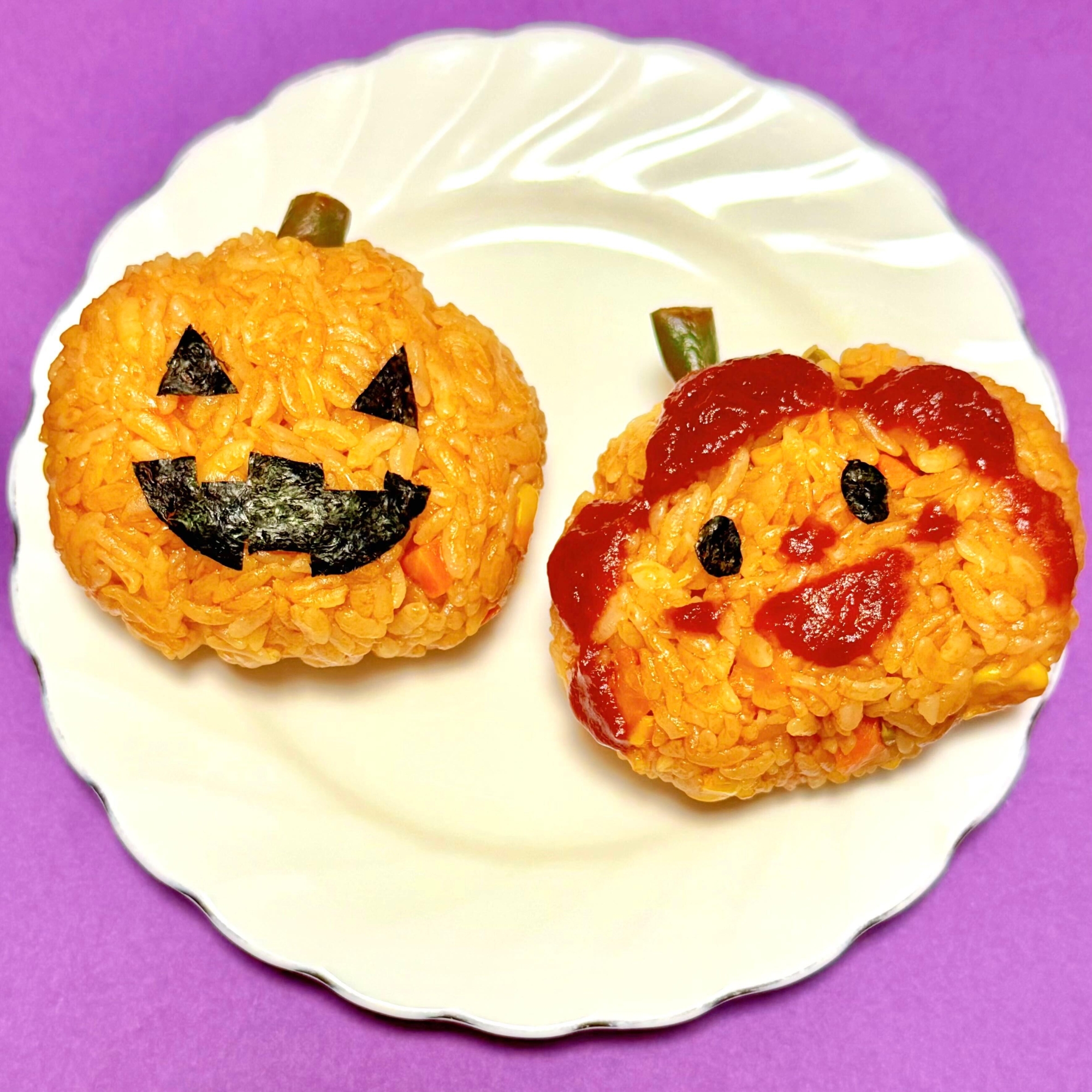 簡単♪ ジャックオランタン&サンサンおにぎり☆