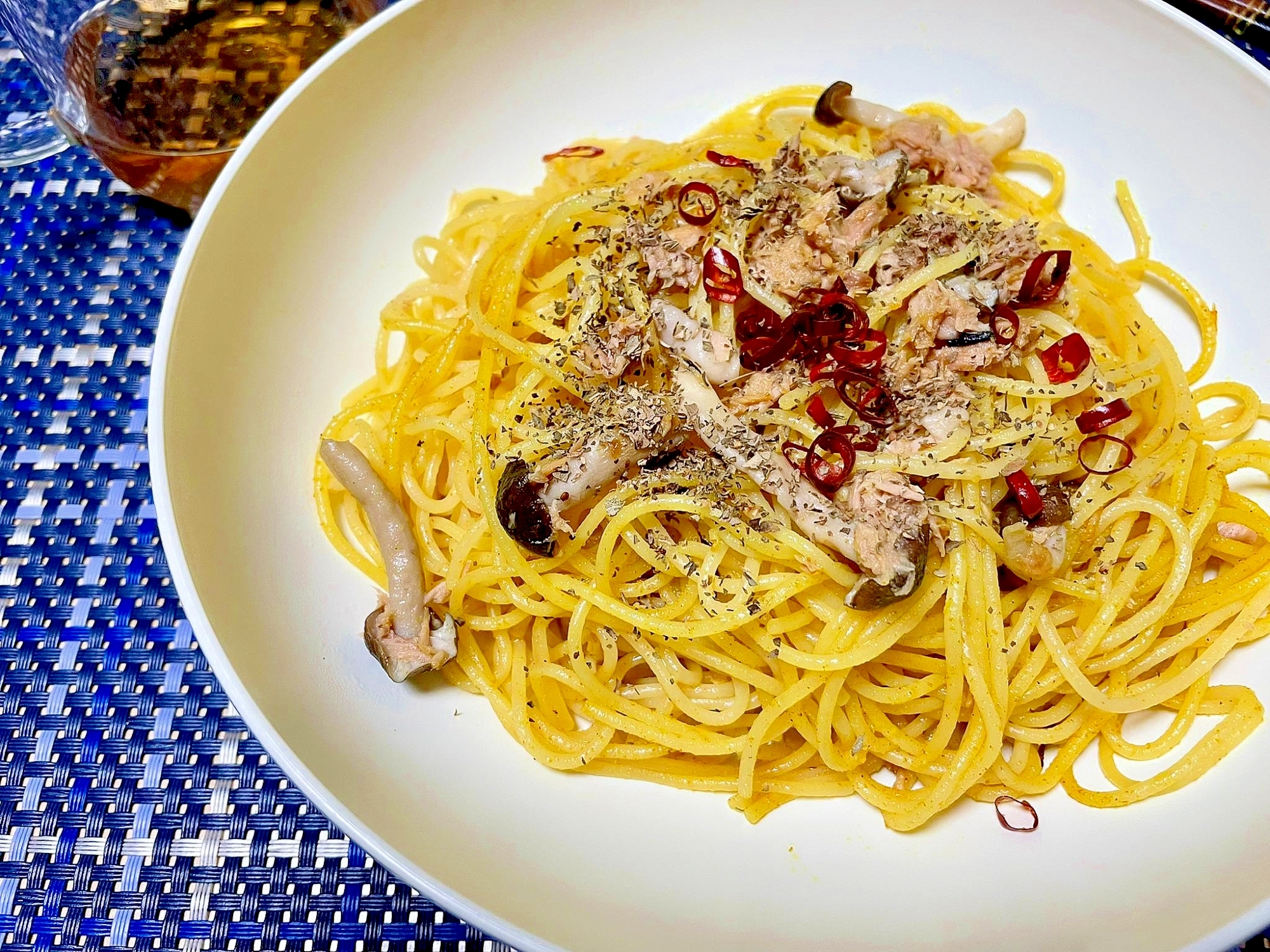 フライパンだけの簡単調理!カレーペペロンチーノ