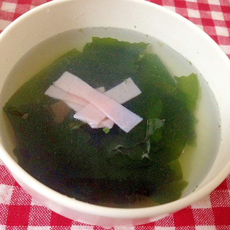 わかめとハムのコンソメスープ レシピ 作り方 By Thank You Good Bye 楽天レシピ