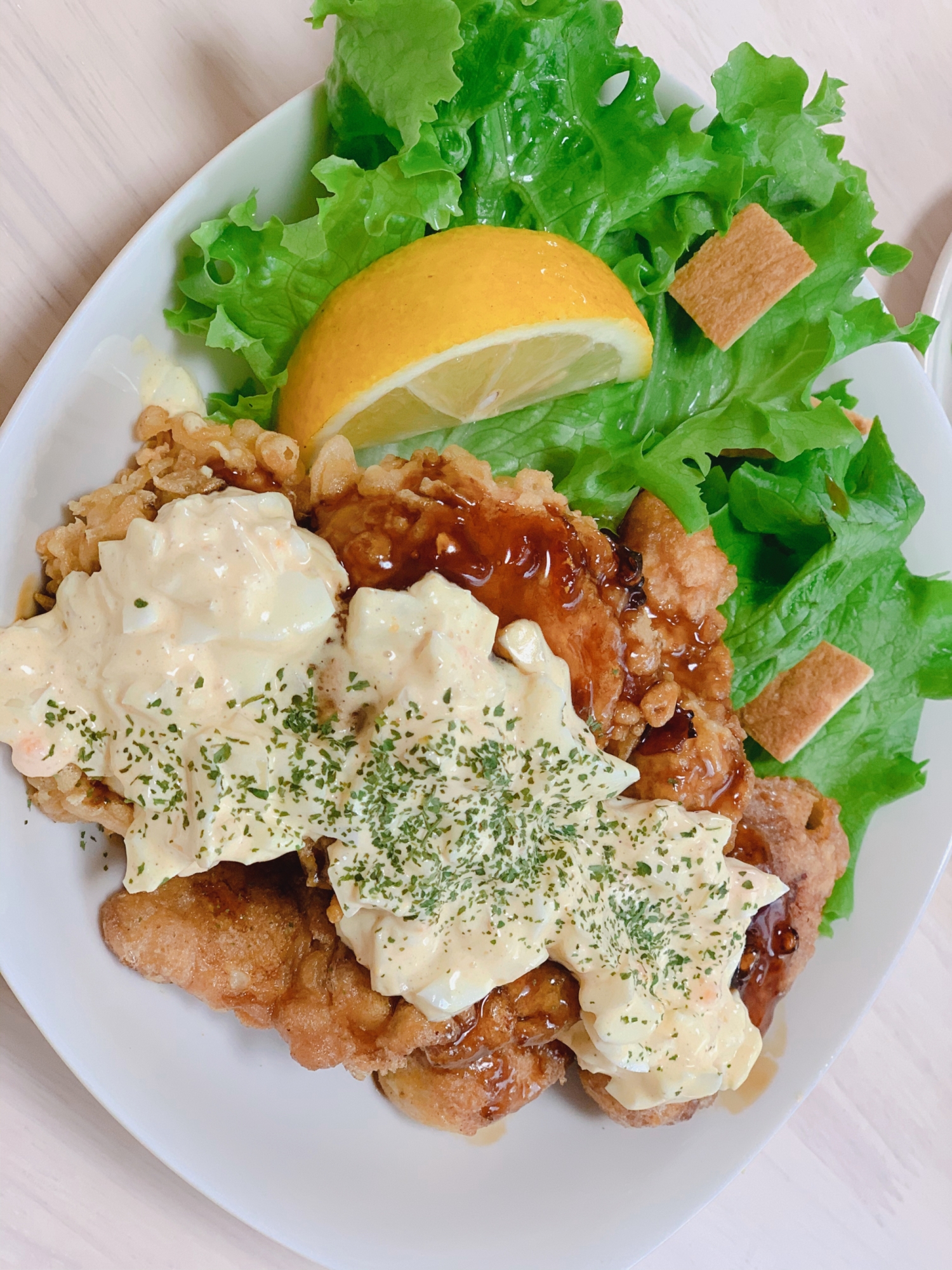 ささみでチキン南蛮☺天かすでサクサク